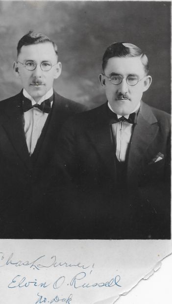 Charles Leroy Turner (left) with Elvin Orr Russell